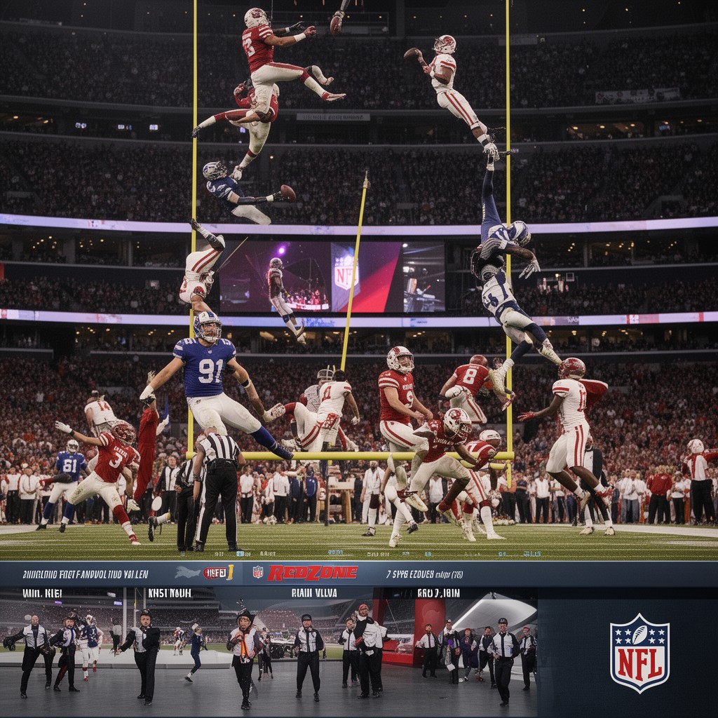 AI-generated illustration of NFL RedZone