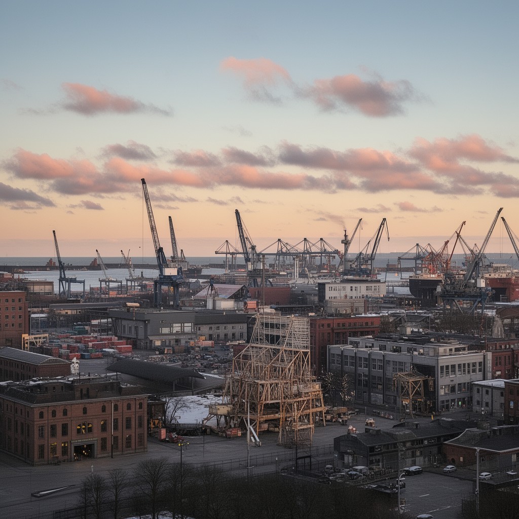 AI-generated illustration of Port of Gothenburg