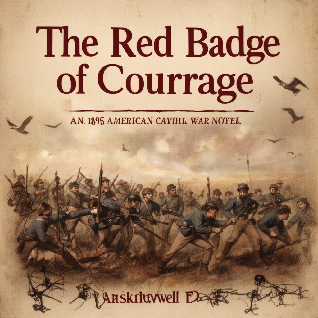 AI-generated illustration of The Red Badge of Courage