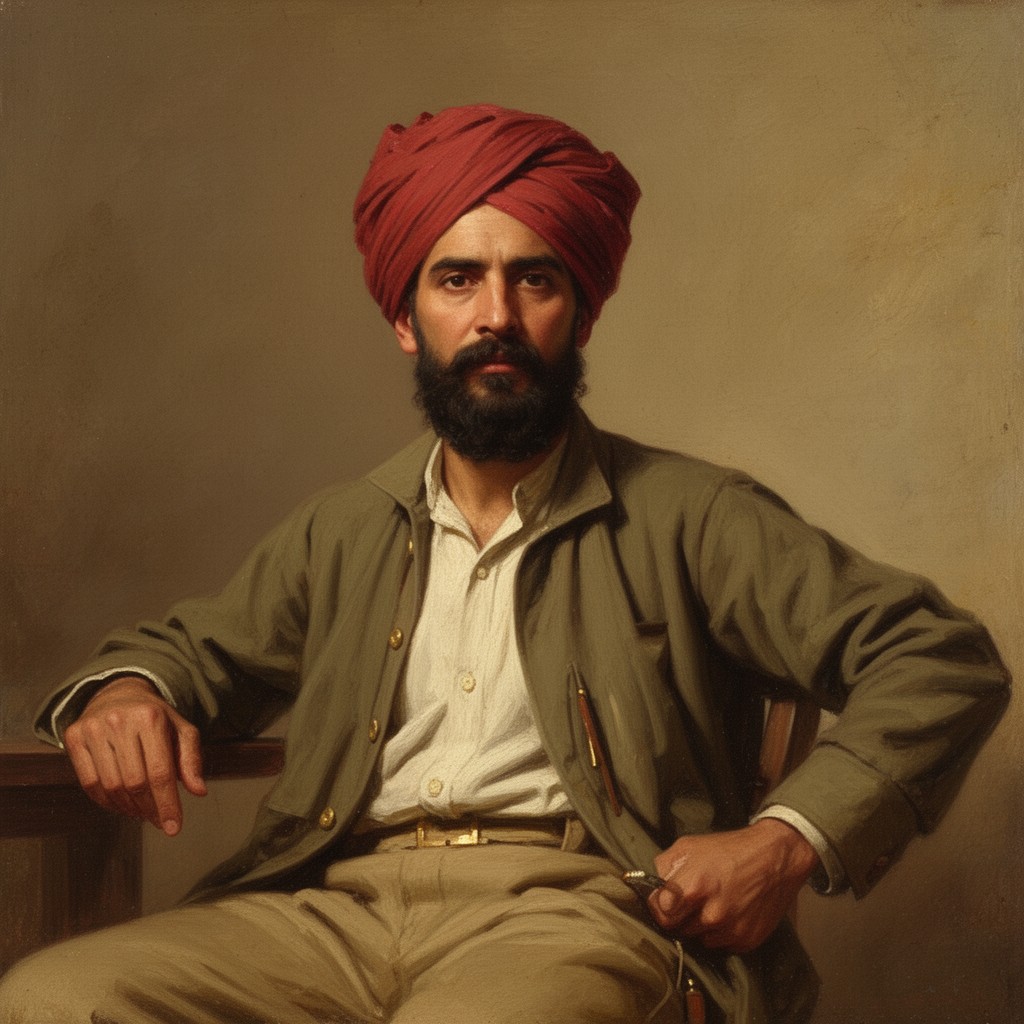 AI-generated illustration of Bakht Khan