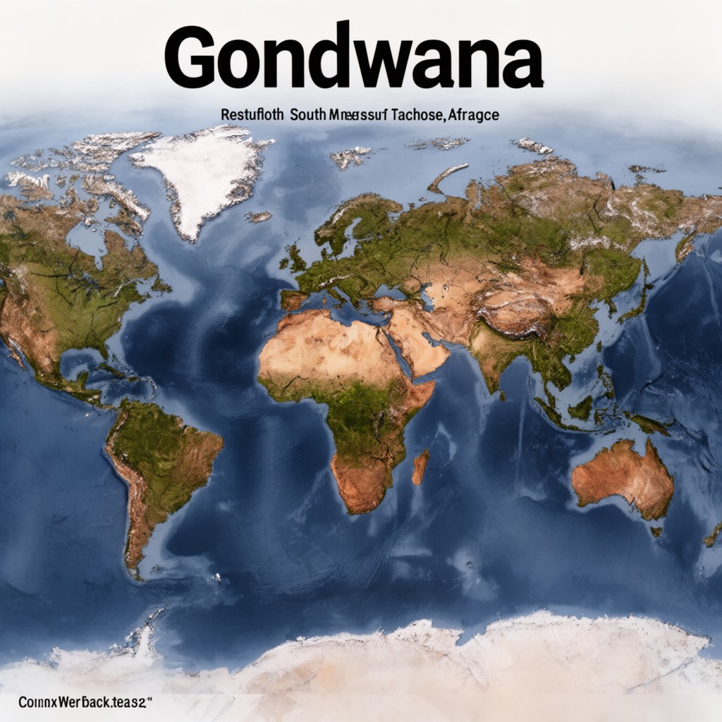 AI-generated illustration of Gondwana