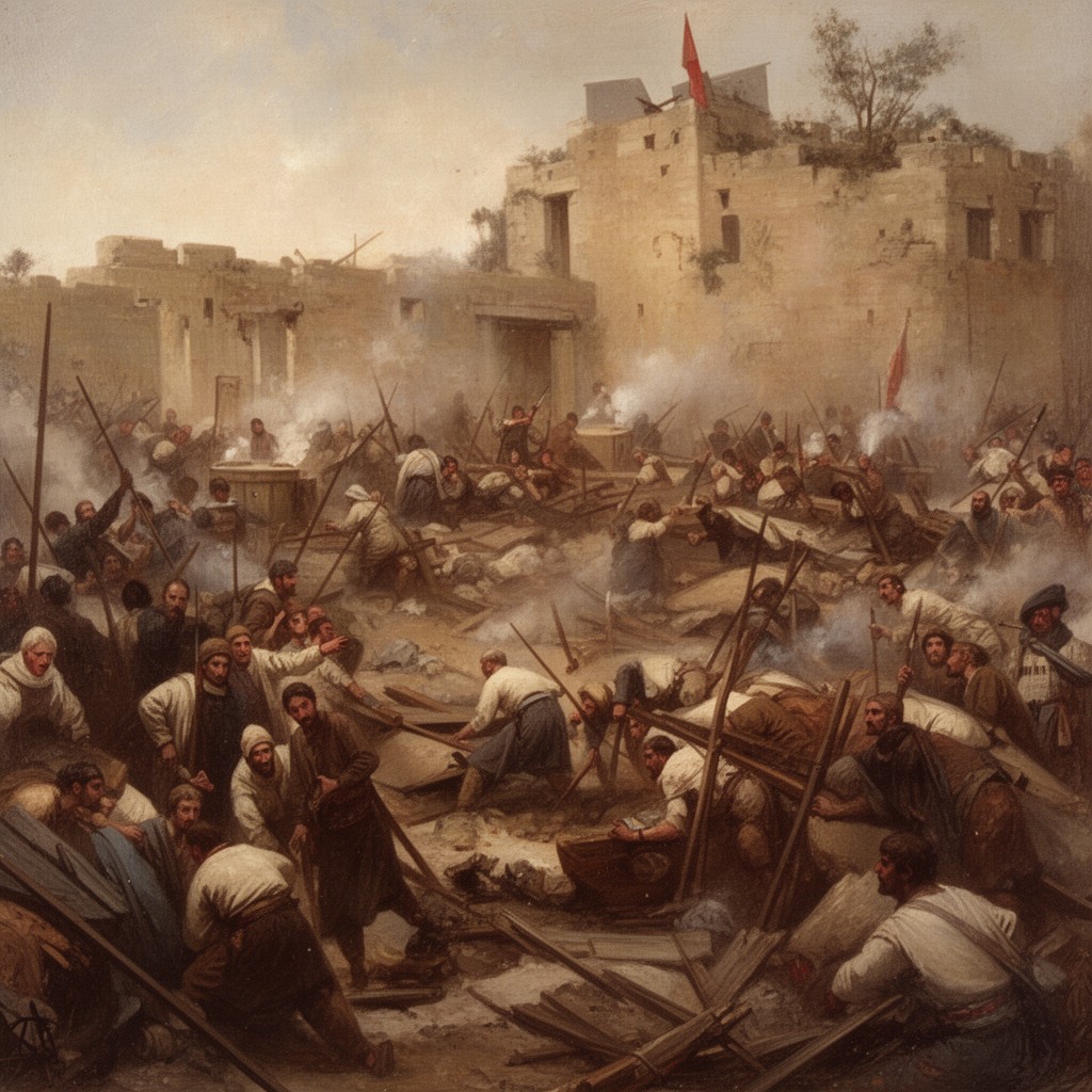 AI-generated illustration of Hasmonean civil war