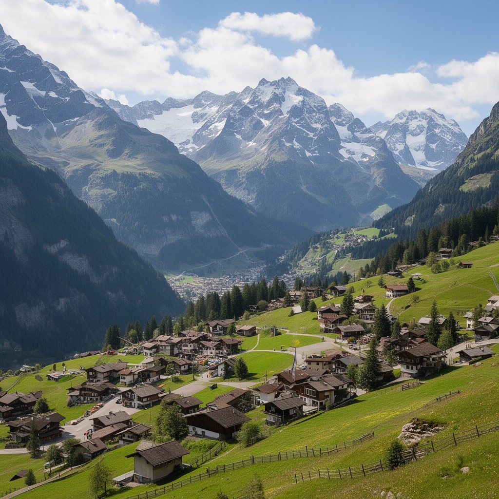 AI-generated illustration of Wengen