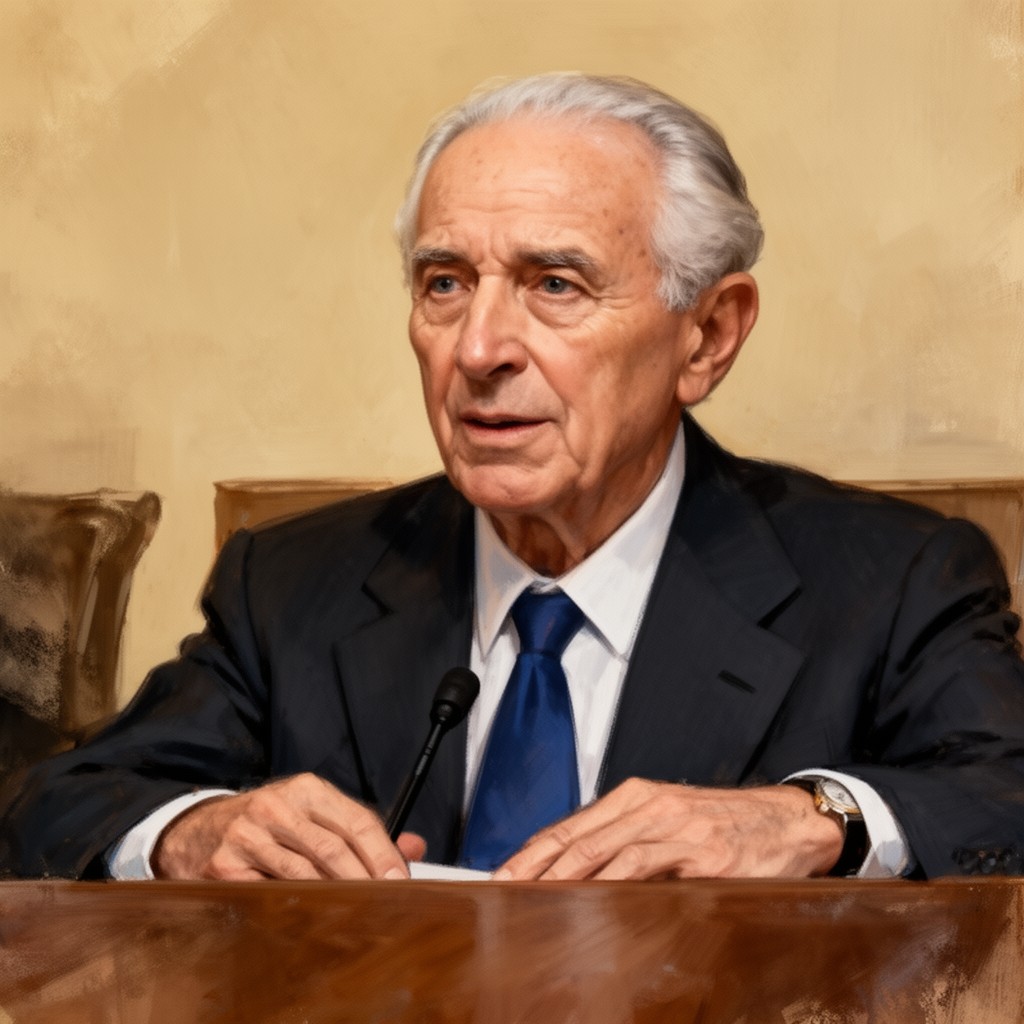 AI-generated illustration of Chaim Herzog