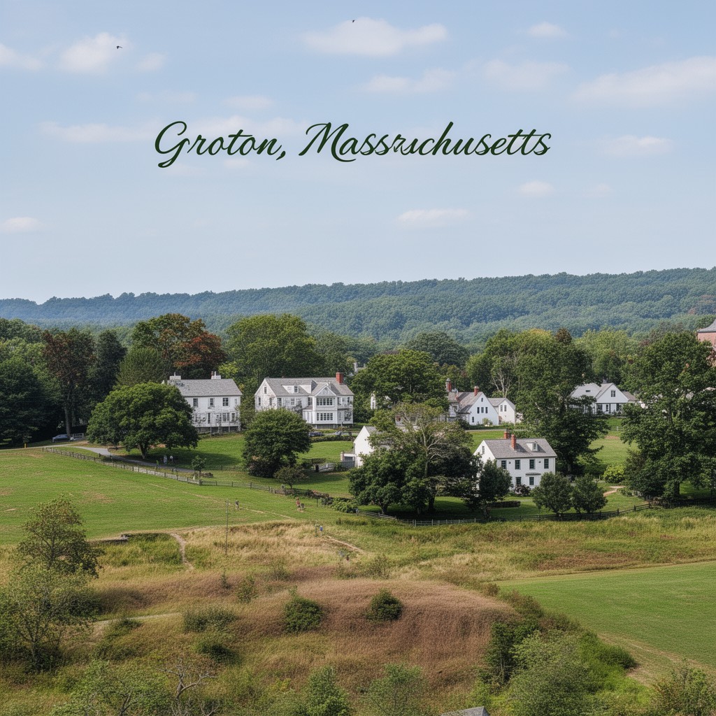 AI-generated illustration of Groton, Massachusetts