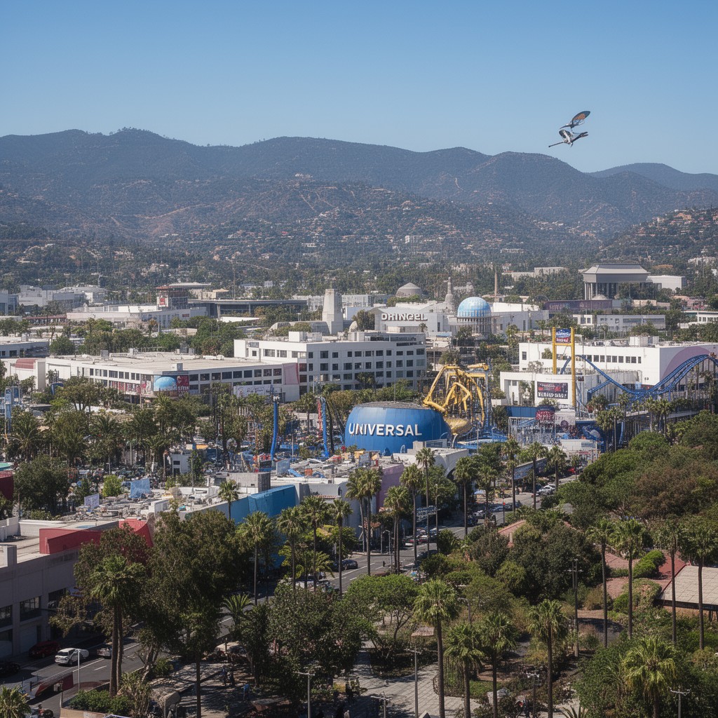 AI-generated illustration of Universal City, California