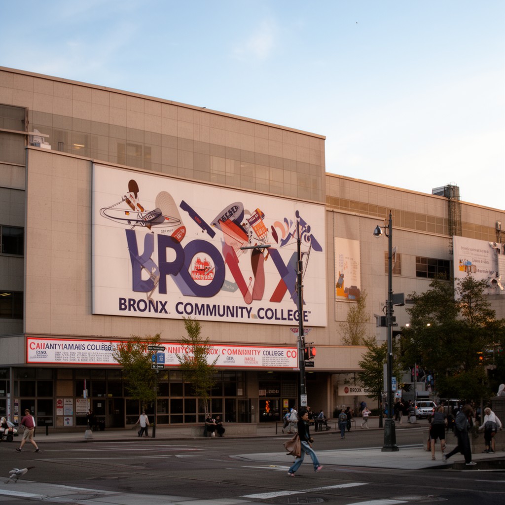 AI-generated illustration of Bronx Community College