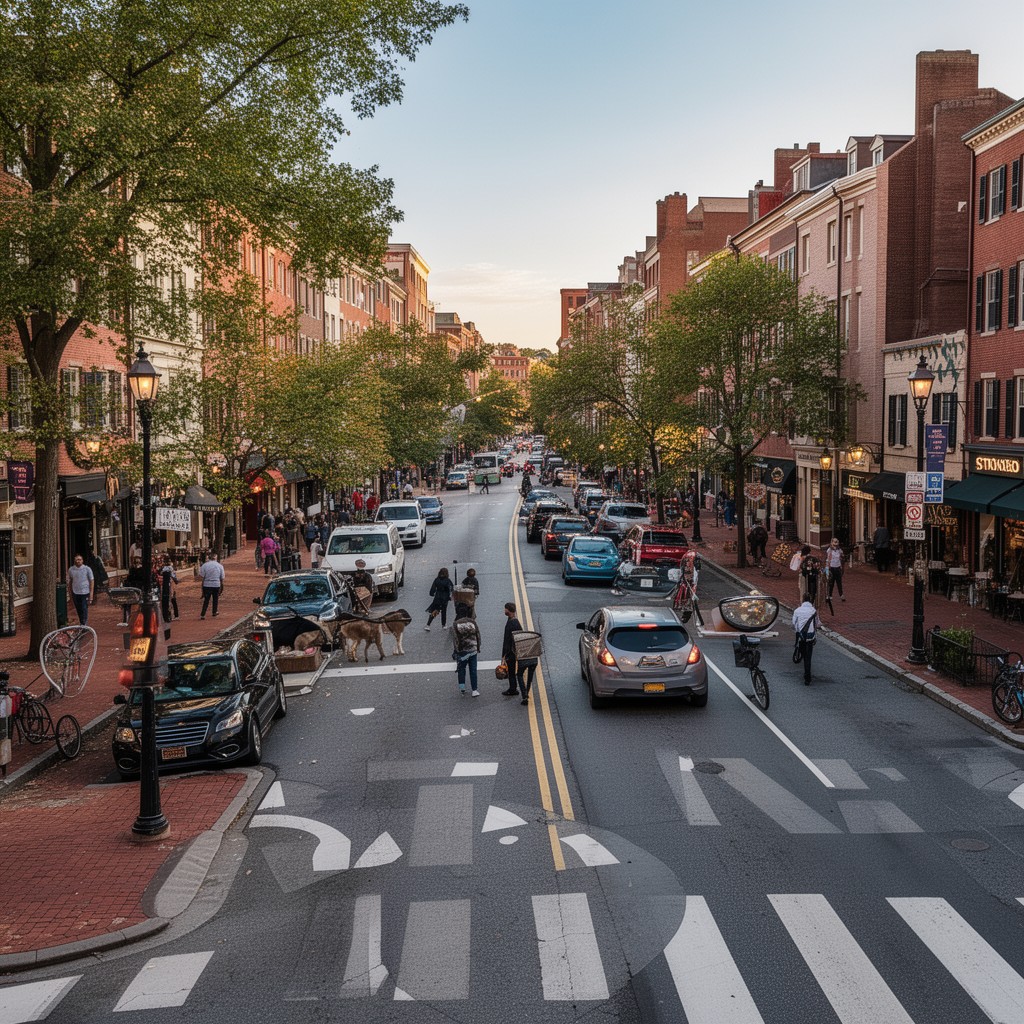 AI-generated illustration of M Street NW
