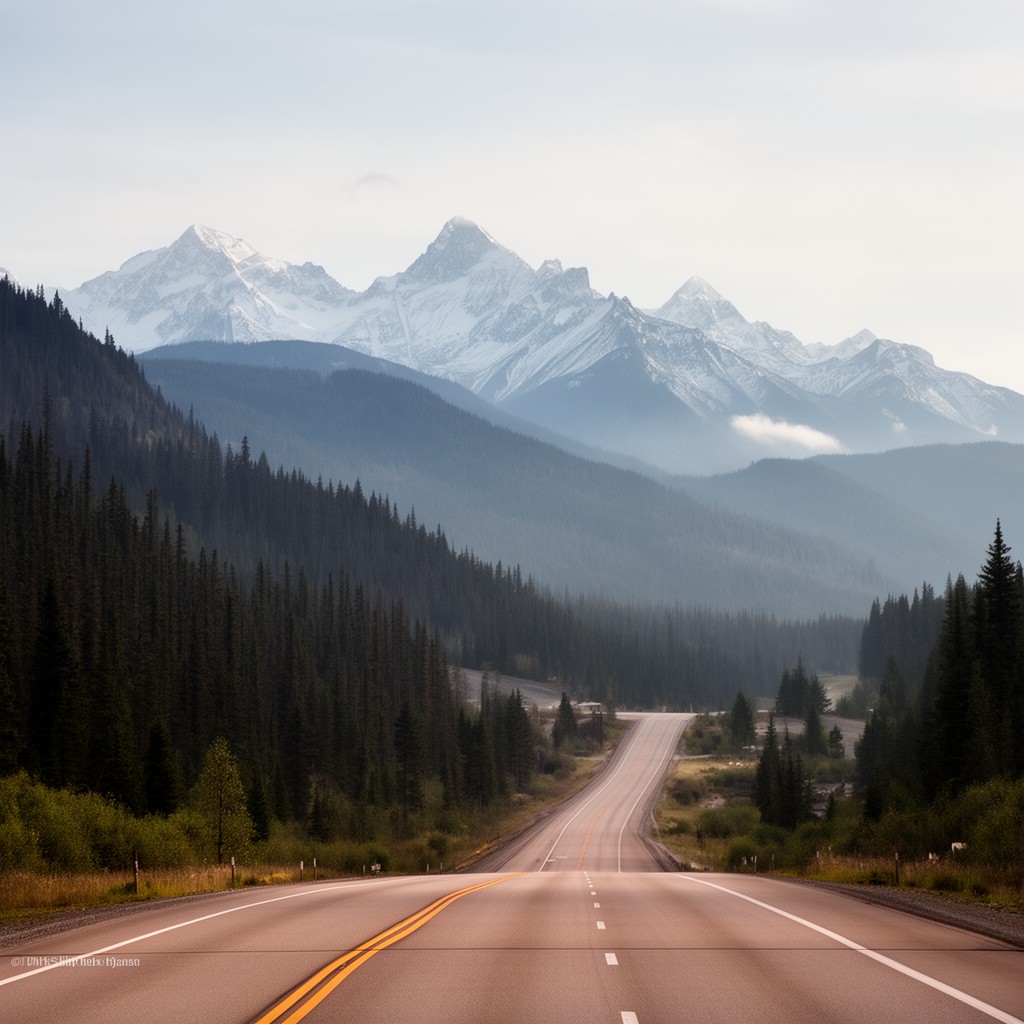 AI-generated illustration of Parks Highway