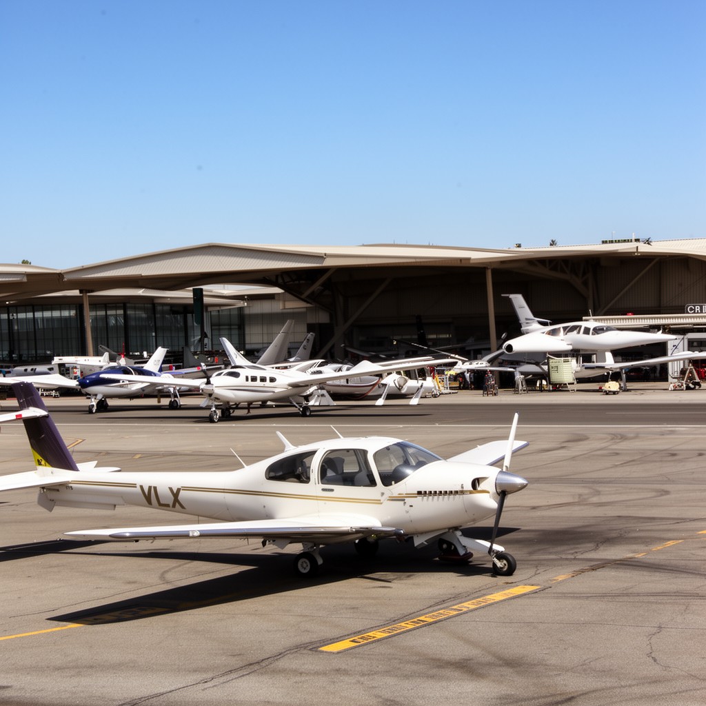 AI-generated illustration of Visalia Municipal Airport
