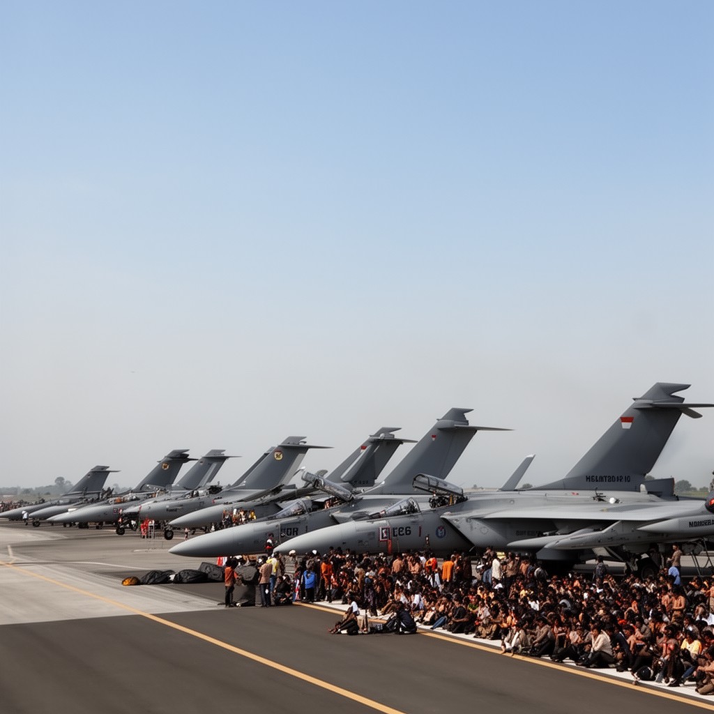 AI-generated illustration of Indonesian Air Force