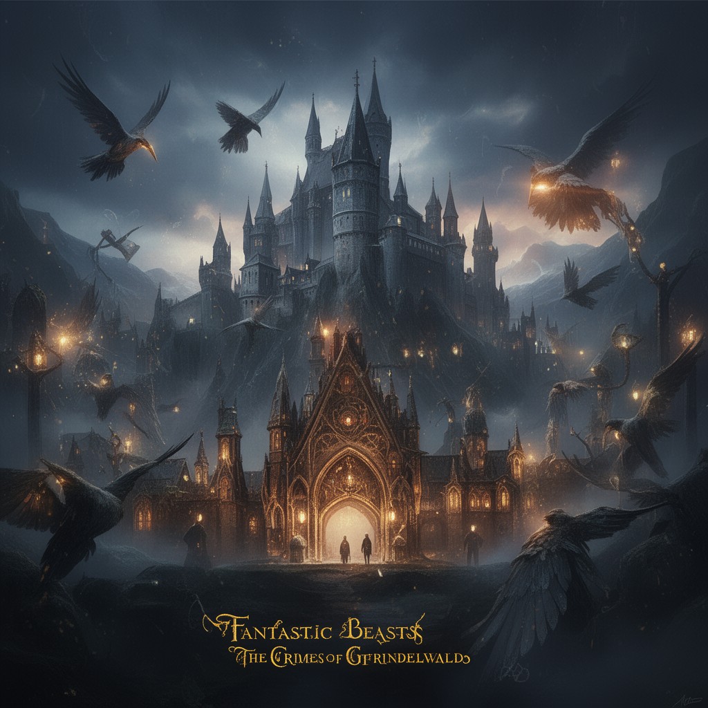 AI-generated illustration of Fantastic Beasts: The Crimes of Grindelwald