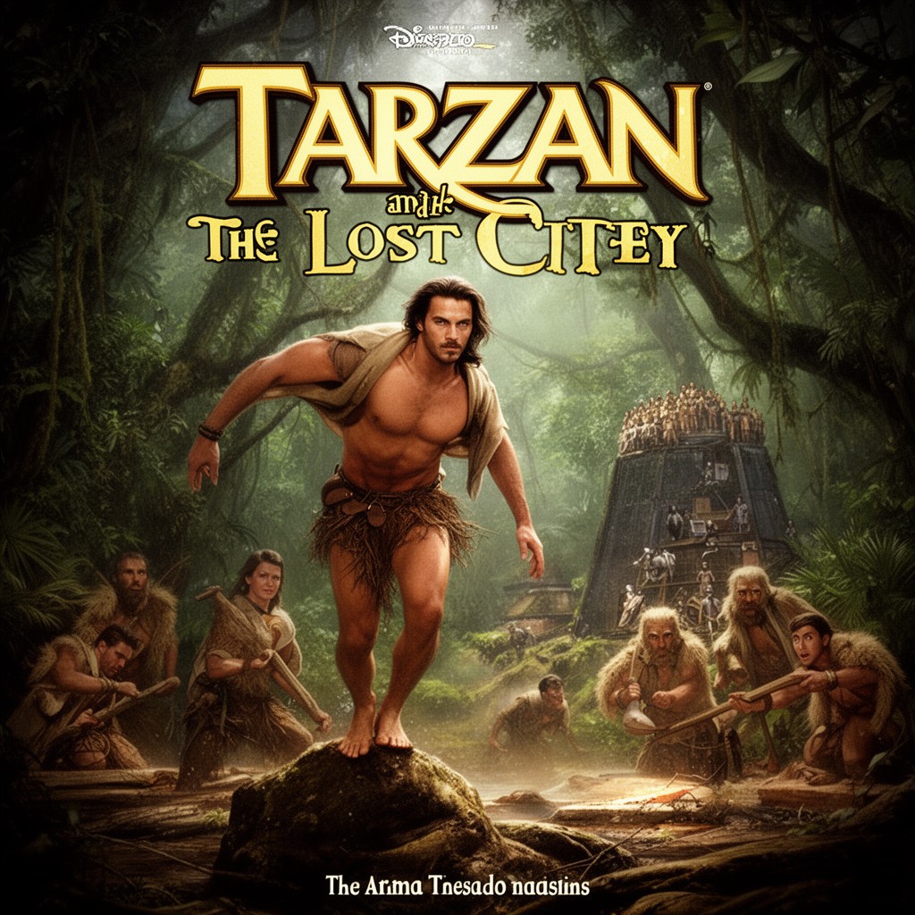 AI-generated illustration of Tarzan and the Lost City