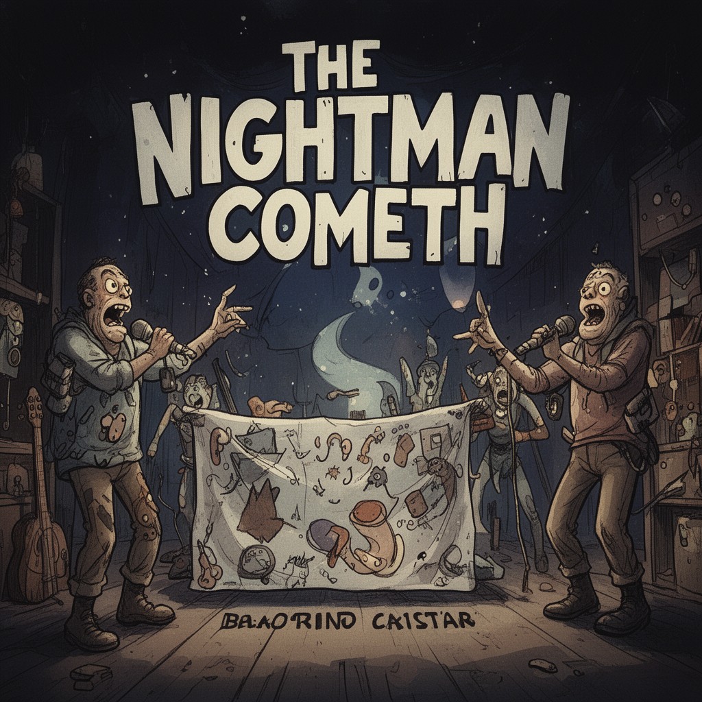 AI-generated illustration of the Nightman Cometh musical