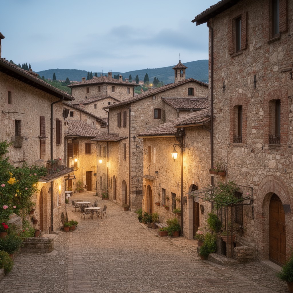 AI-generated illustration of Grazzano Monferrato