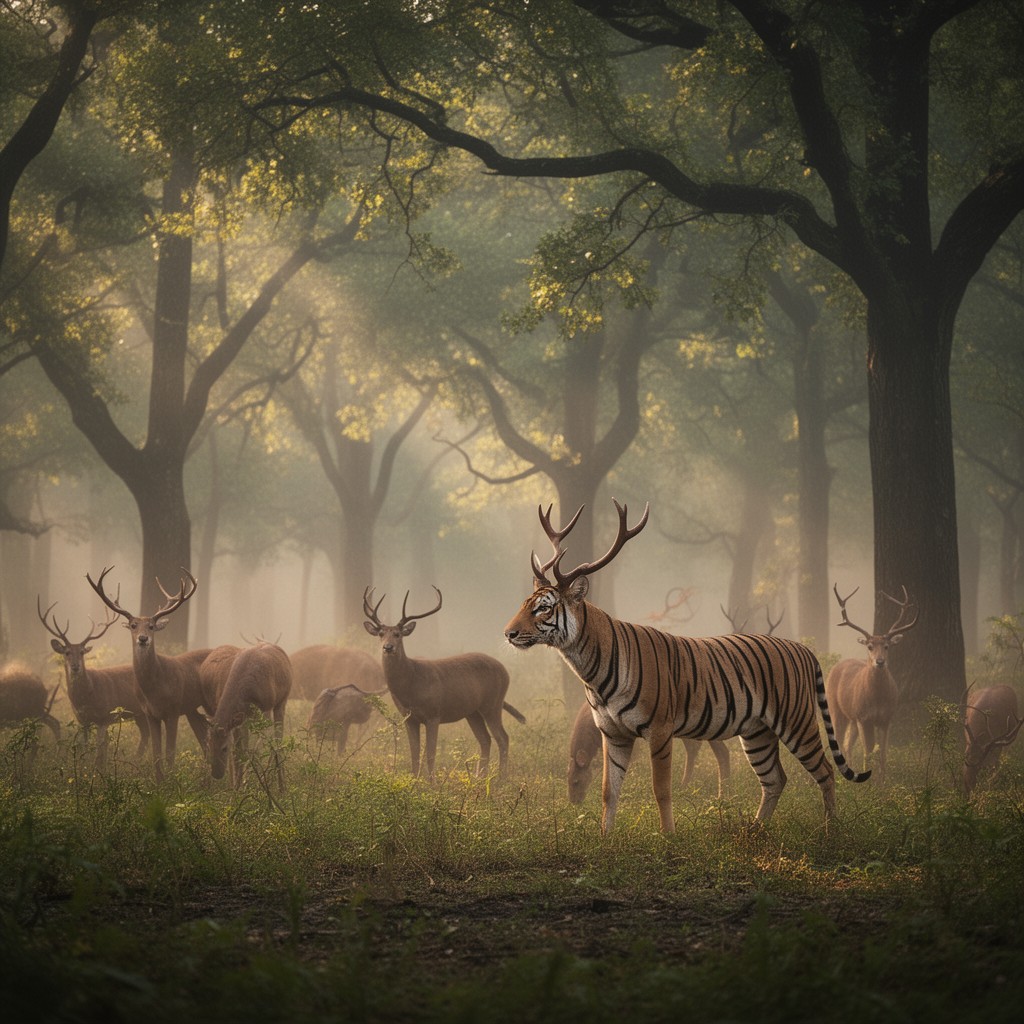 AI-generated illustration of Kanha National Park