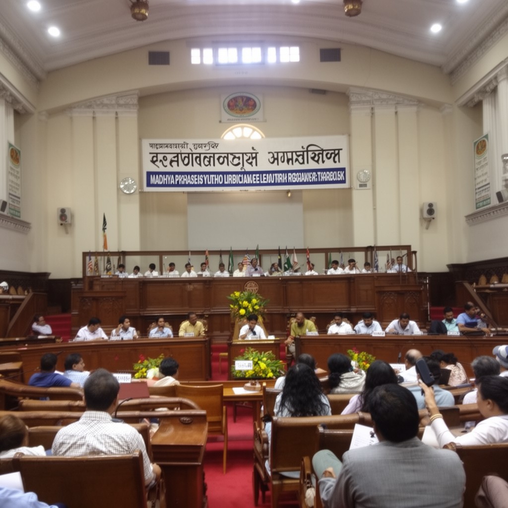 AI-generated illustration of Madhya Pradesh Legislative Assembly