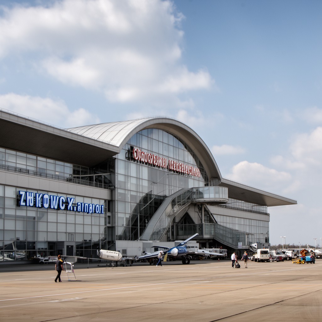 AI-generated illustration of Zhukovsky International Airport
