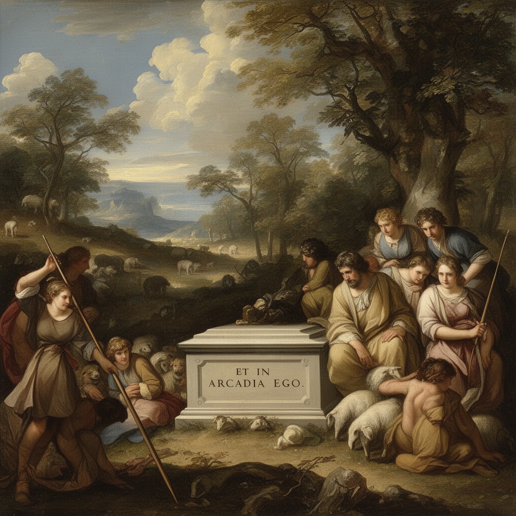 AI-generated illustration of The Arcadian Shepherds