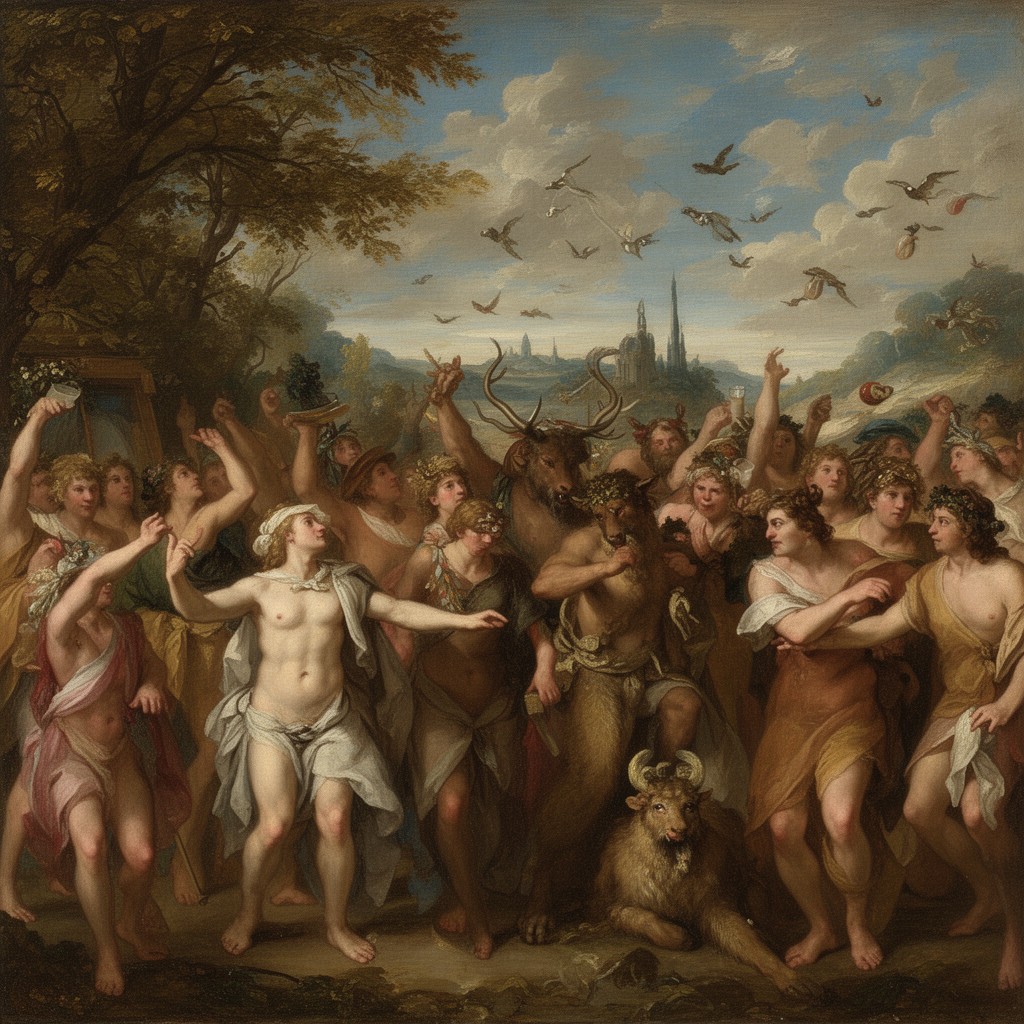 AI-generated illustration of The Triumph of Pan