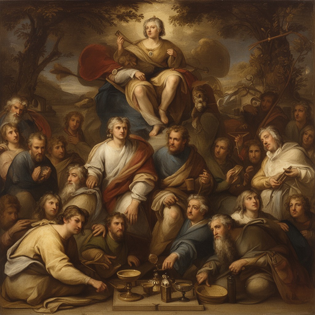 AI-generated illustration of The Seven Sacraments