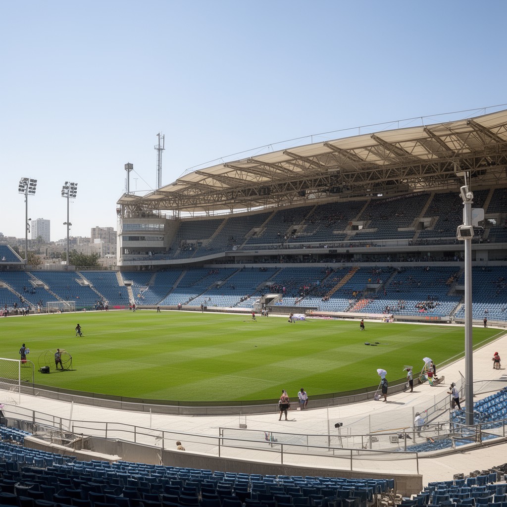 AI-generated illustration of Ramat Gan Stadium