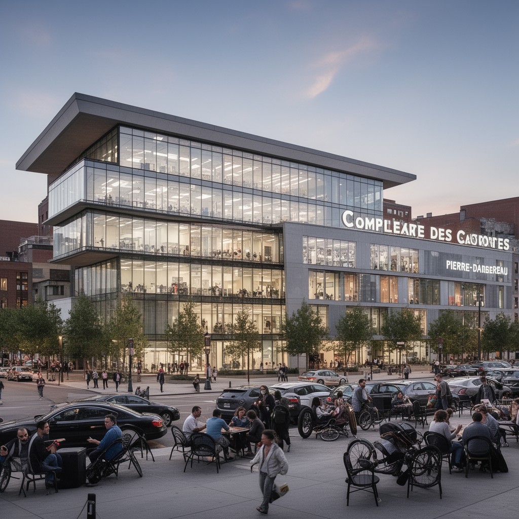 AI-generated illustration of Complexe des sciences Pierre-Dansereau