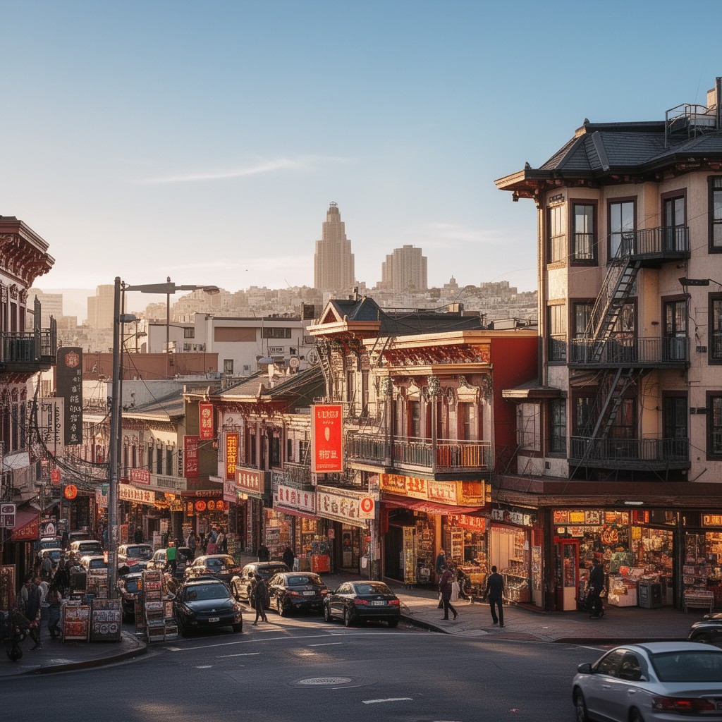 AI-generated illustration of San Francisco Chinatown