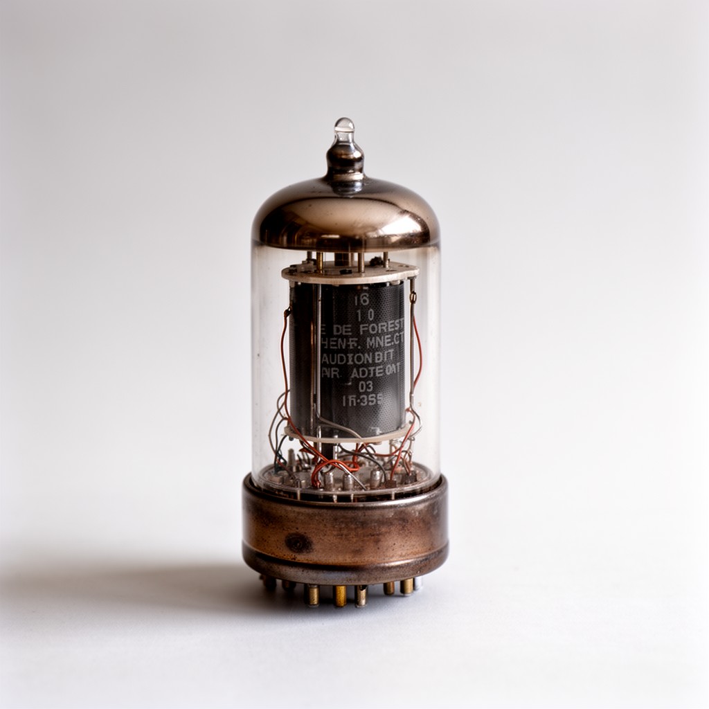 AI-generated illustration of audion vacuum tube