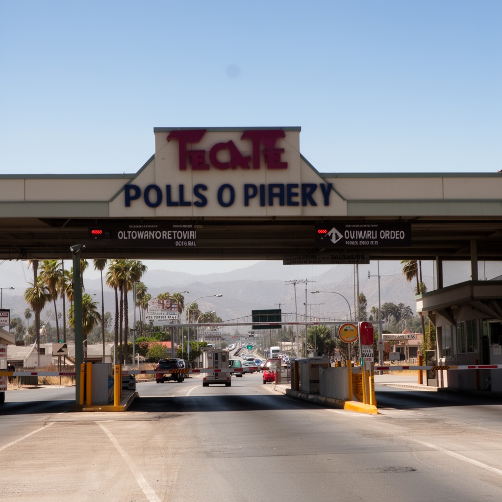 AI-generated illustration of Tecate Port of Entry