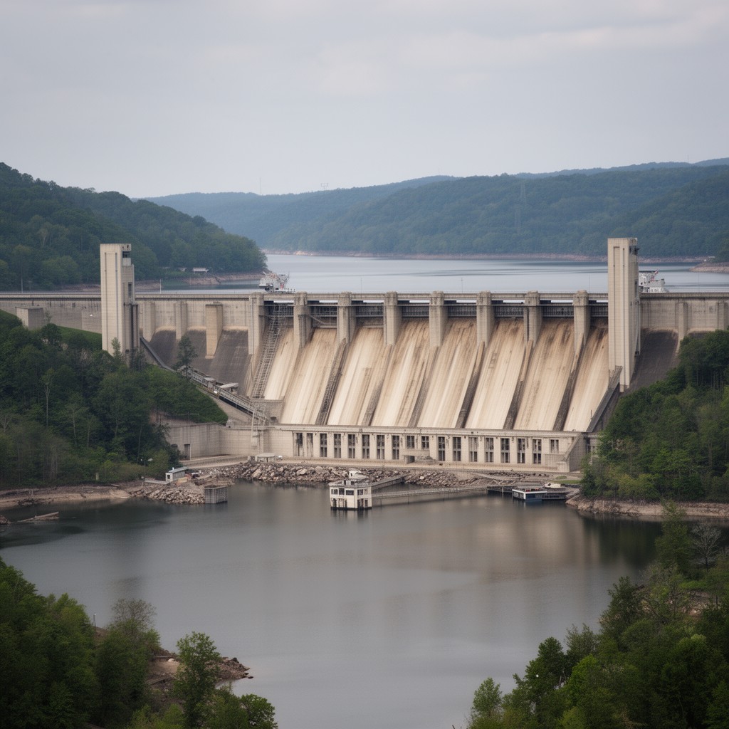 AI-generated illustration of Wilson Dam