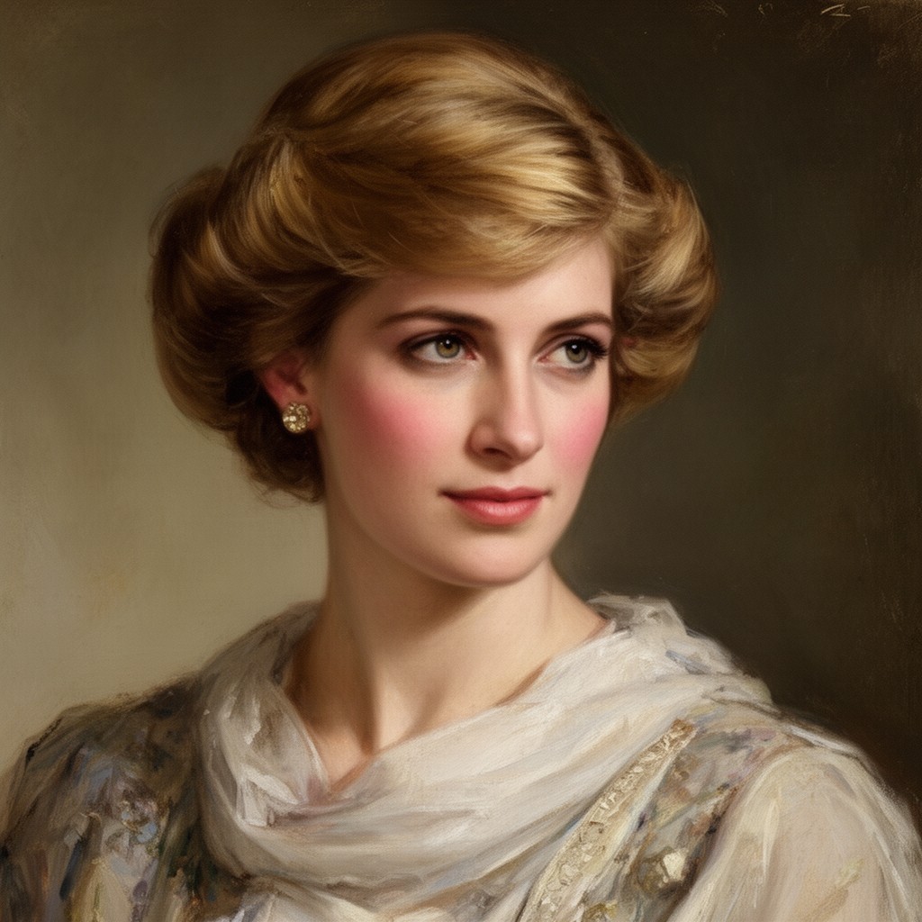 AI-generated illustration of Lady Diana Cooper