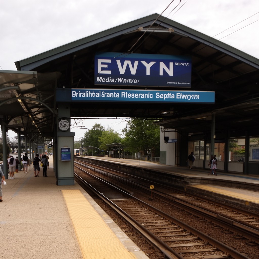 AI-generated illustration of Elwyn station
