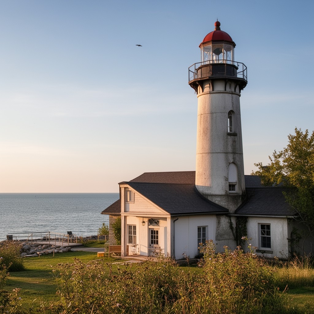 AI-generated illustration of Gibraltar Point Lighthouse