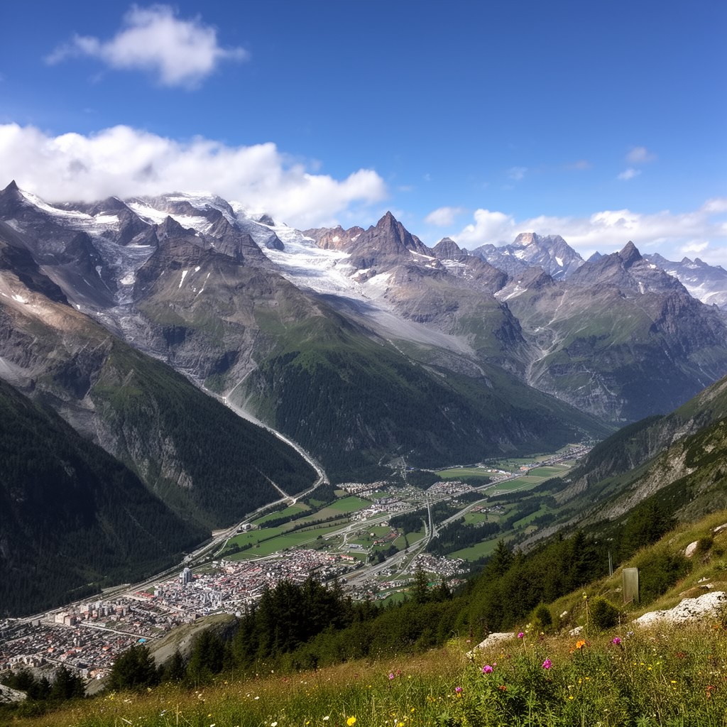 AI-generated illustration of Stubai Alps