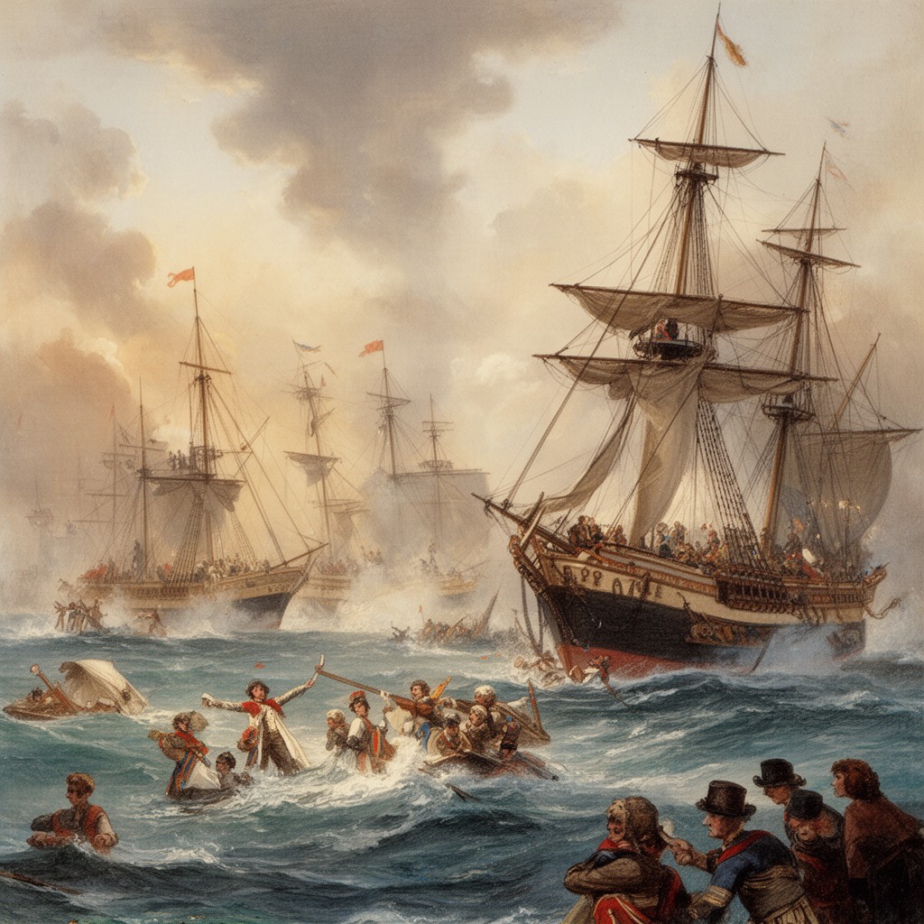 AI-generated illustration of Battle of the Nile