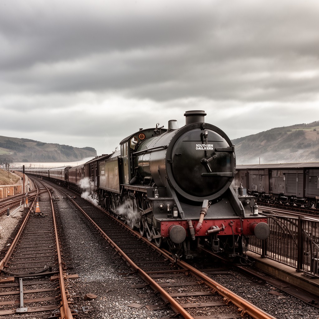 AI-generated illustration of Southern Railway (UK)