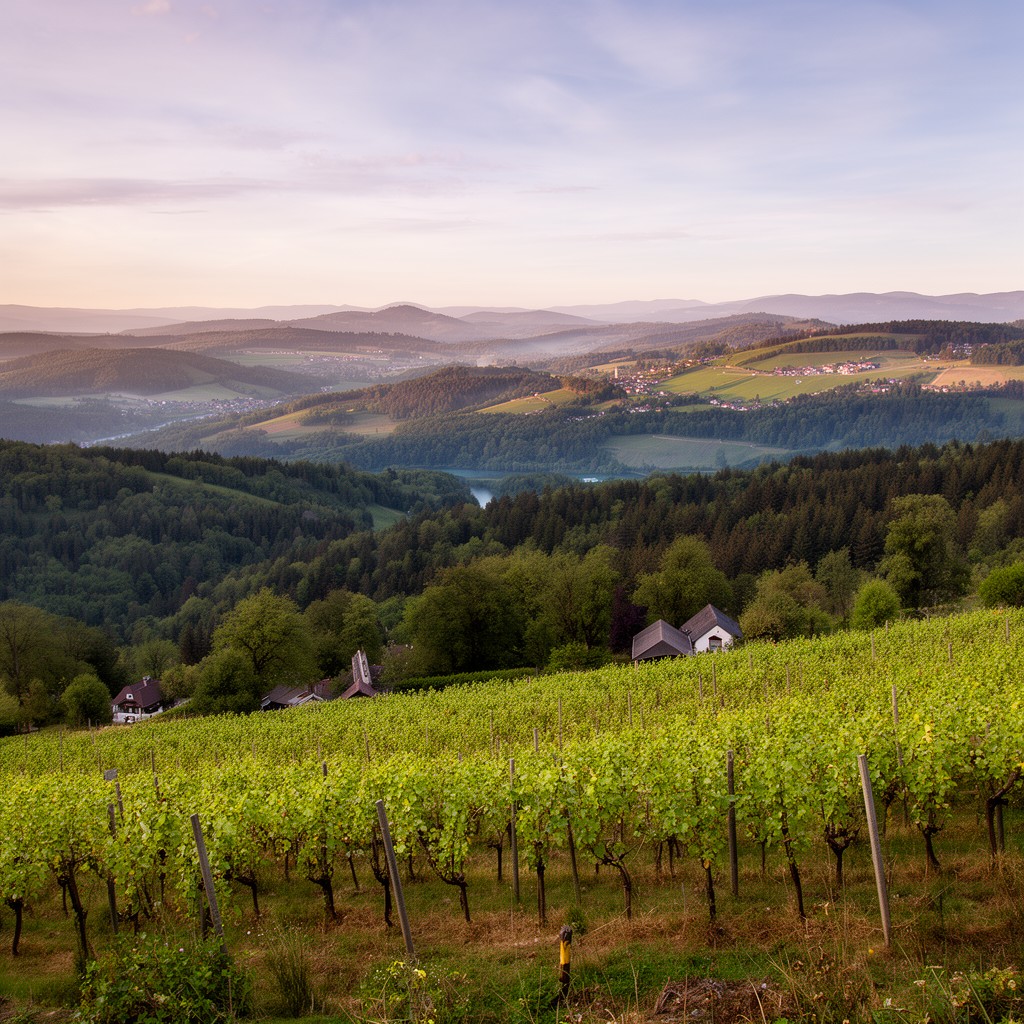AI-generated illustration of southwestern Germany