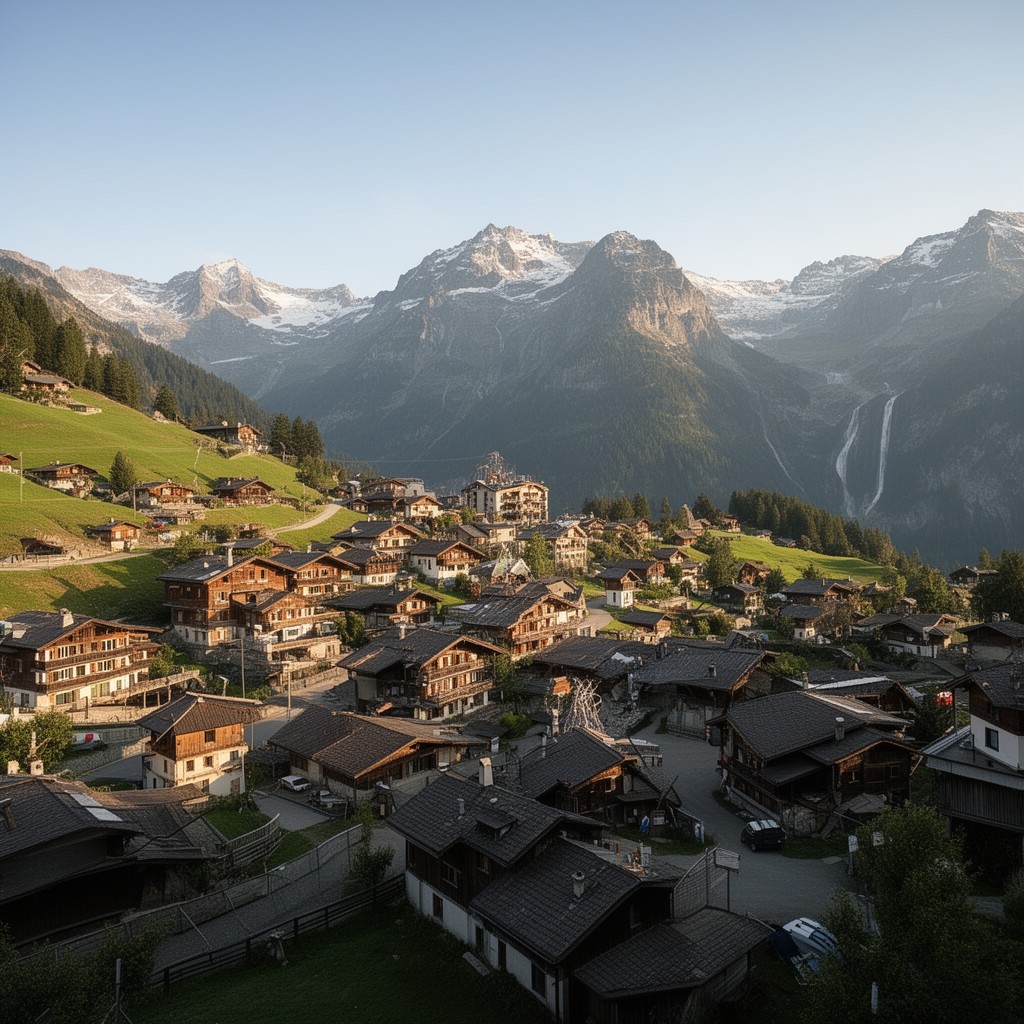 AI-generated illustration of Mürren
