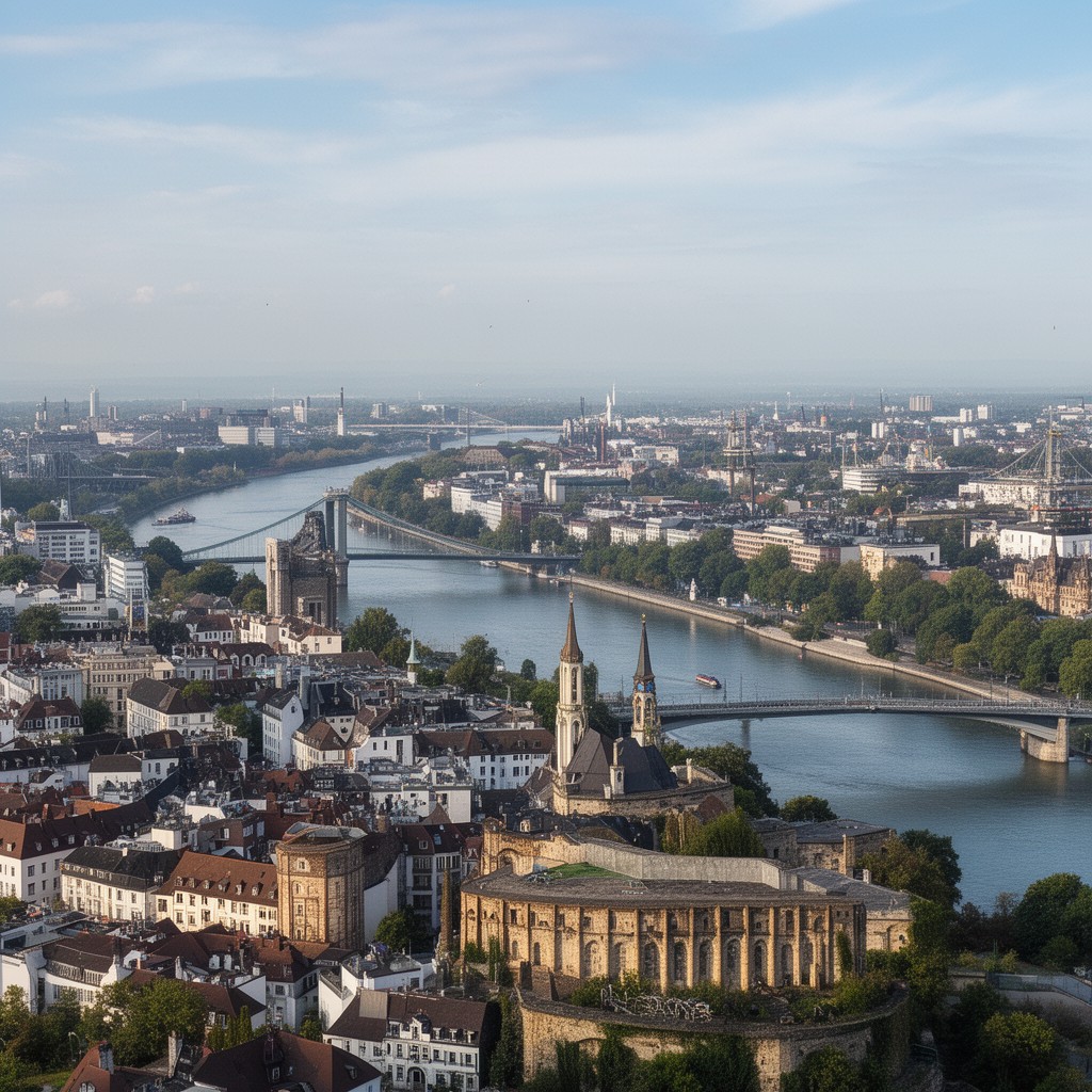AI-generated illustration of Rhine-Neckar metropolitan region