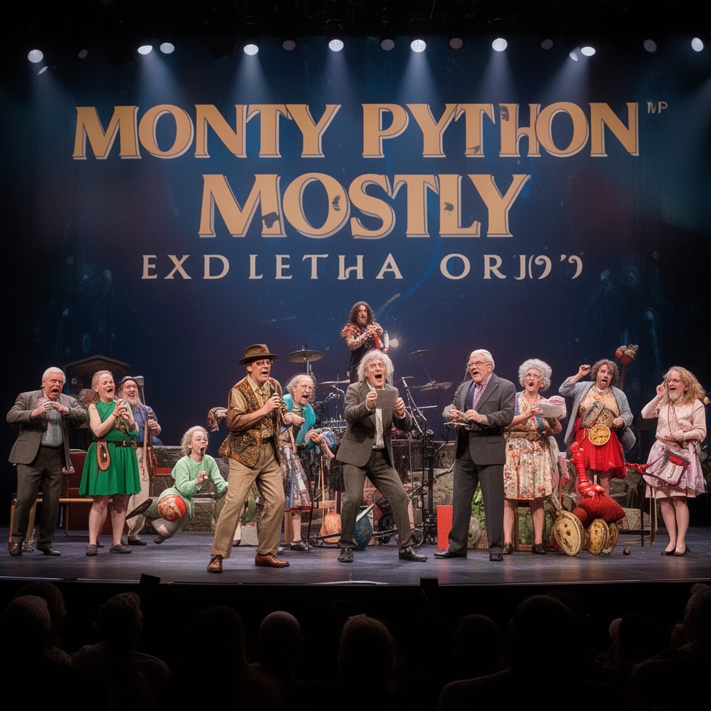 AI-generated illustration of Monty Python Live (Mostly)