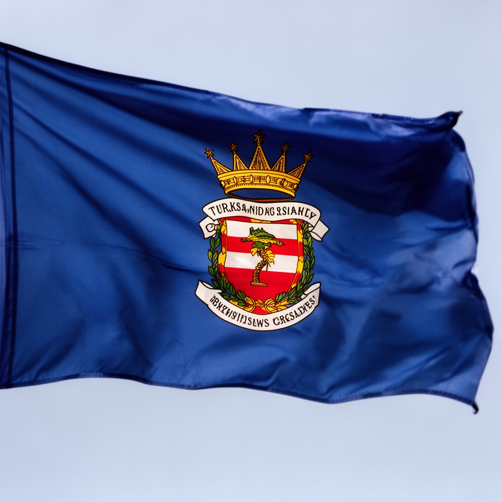 AI-generated illustration of Flag of the Turks and Caicos Islands