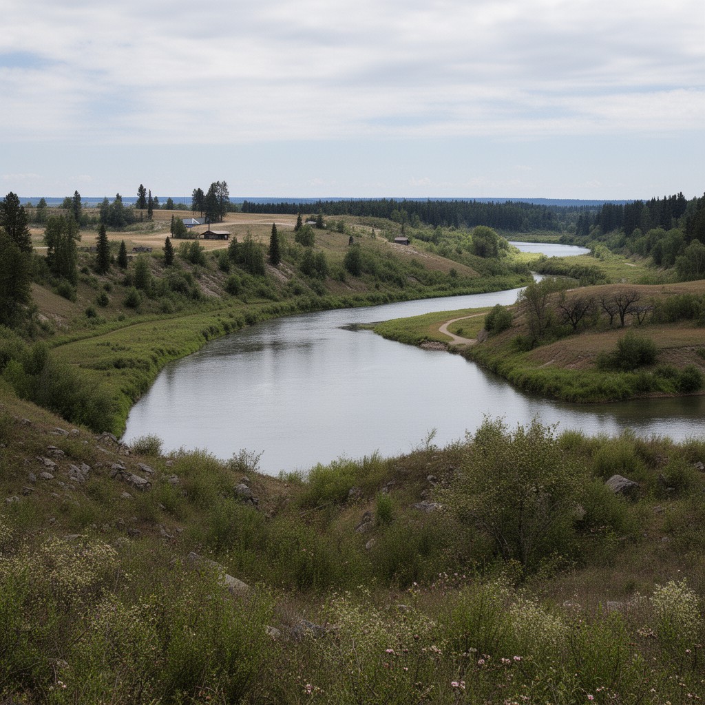 AI-generated illustration of South Saskatchewan River