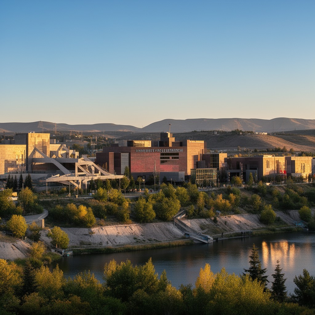 AI-generated illustration of University of Lethbridge
