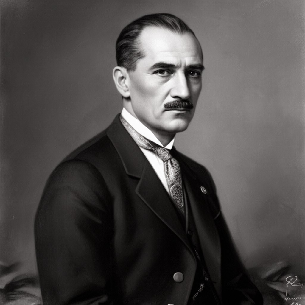 AI-generated illustration of Mustafa Kemal Atatürk
