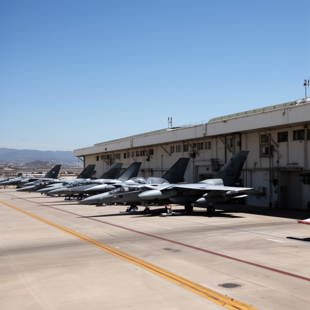 AI-generated illustration of San Javier Air Base