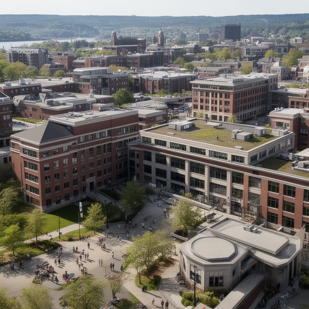 AI-generated illustration of Carleton Campus