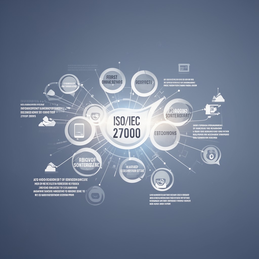AI-generated illustration of ISO/IEC 27000 family