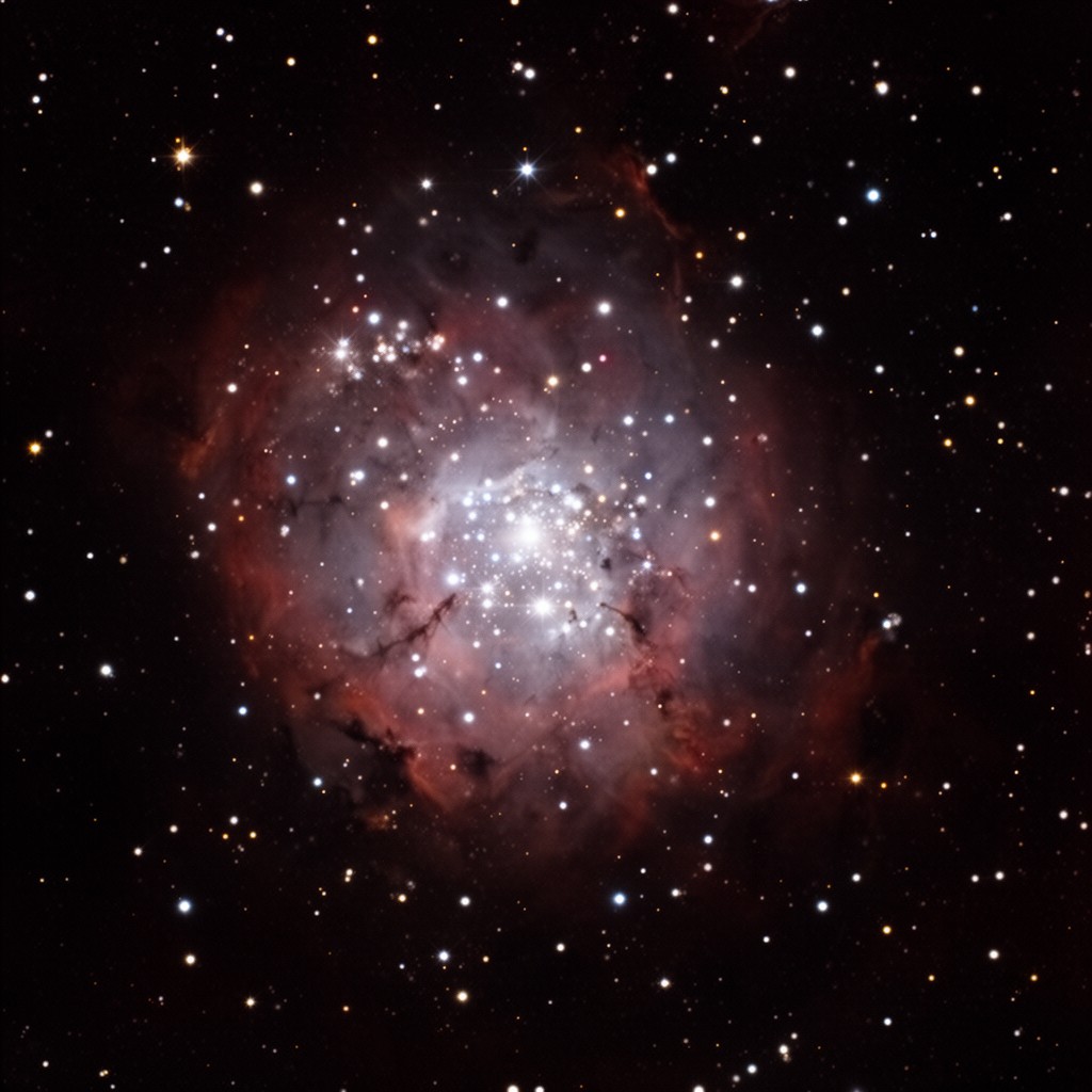 AI-generated illustration of Open cluster M16