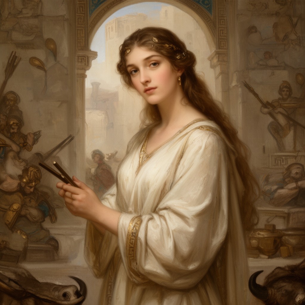 AI-generated illustration of Pasiphaë